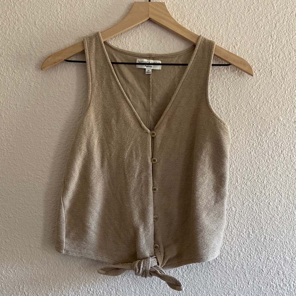 madewell tie front tank